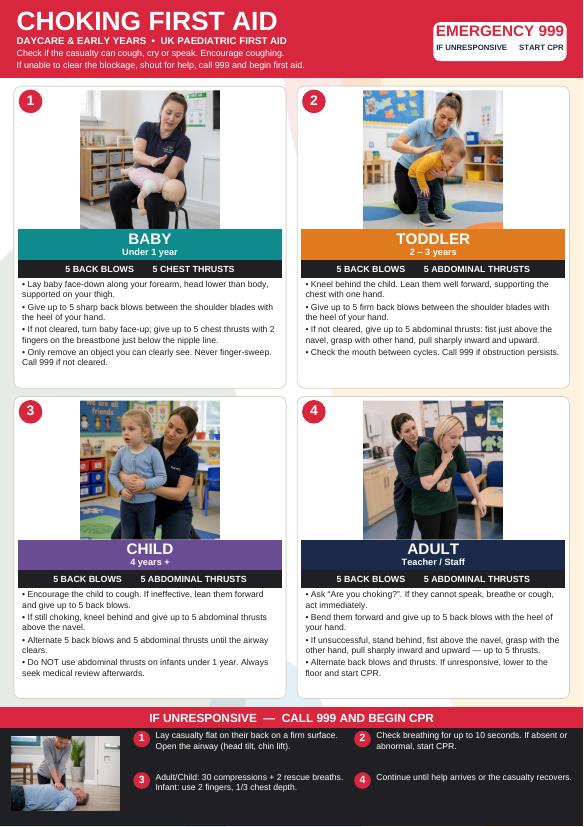 Choking first aid poster preview